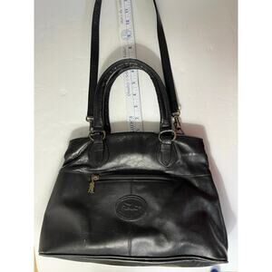 Vintage American Angel Genuine Leather Black Shoulder Bag – Made in Colombia